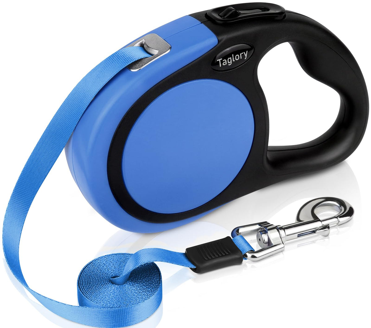 Taglory Retractable Dog Leash, One-Handed Brake, 16ft, Up to 44 lbs, Pink