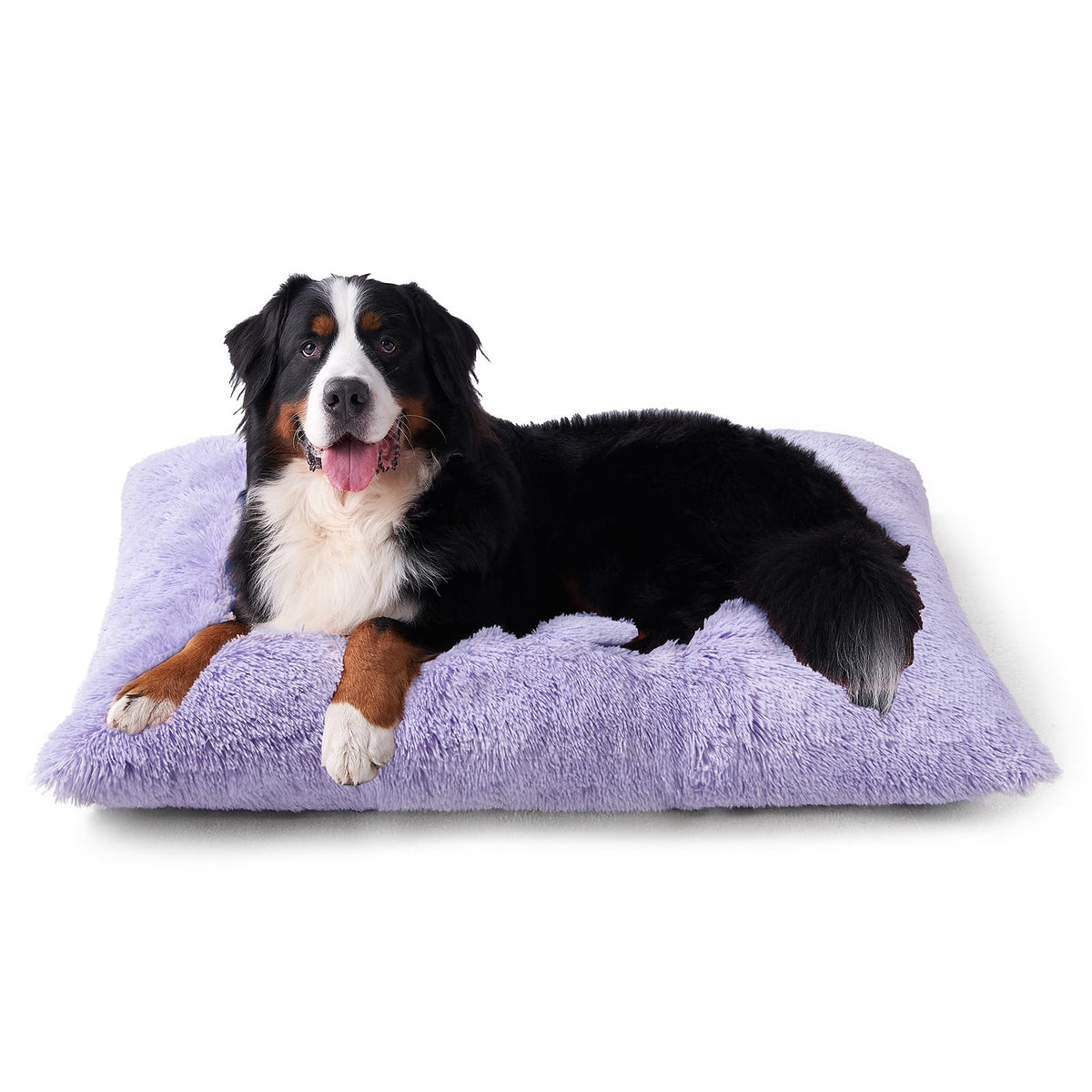 EHEYCIGA Fluffy Dog Crate Bed, Plush Extra Large Dog Pillow, Grey