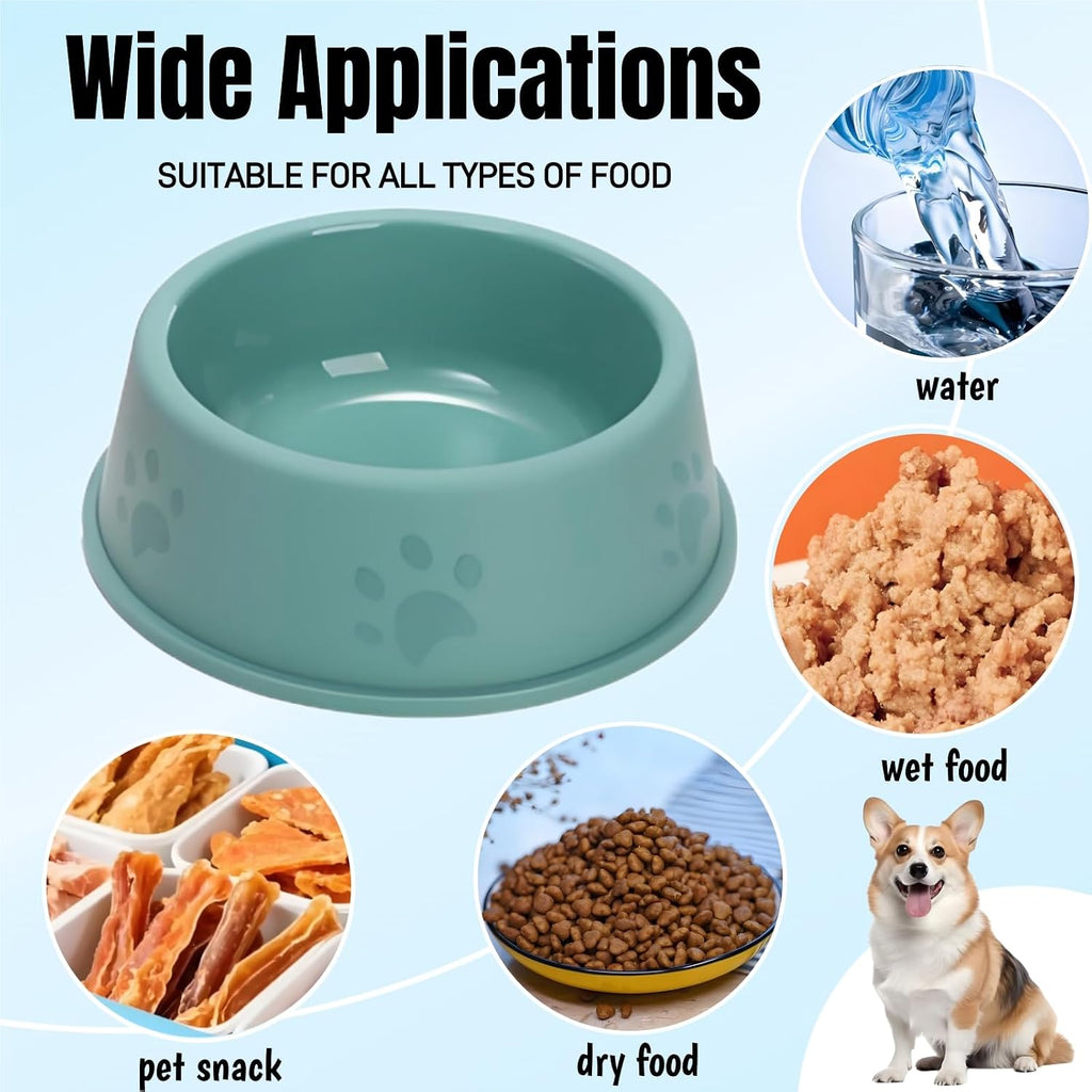 24 Pack Plastic Dog Bowl, 10 Oz Dog Cat Party Supplies