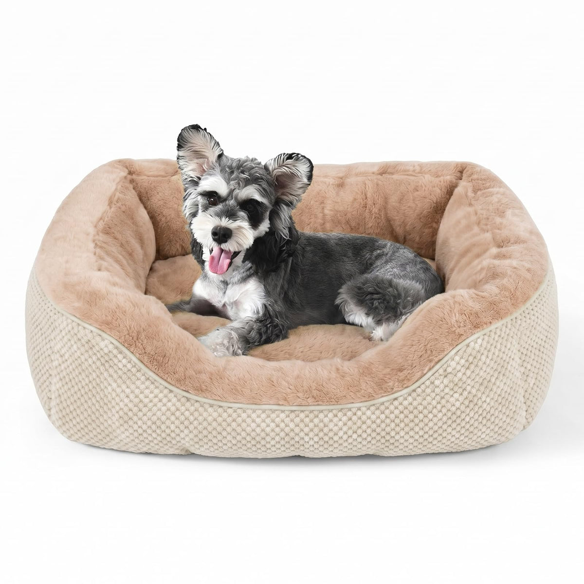 INVENHO Small Dog Bed for Small Dogs, Cat Beds for Indoor Cats Washable, Orthopedic Dog Bed, Warming Soft Calming Sleeping Puppy Bed Durable Pet Bed with Anti-Slip Bottom S(20"x19"x6")