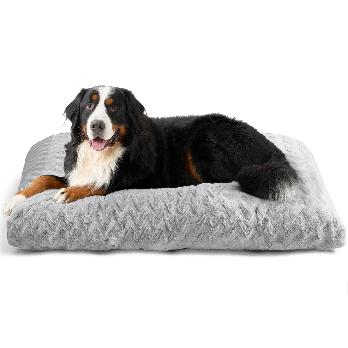 EHEYCIGA Washable Large Dog Bed for Crate, 35x23 Inch Pet Bed, Grey
