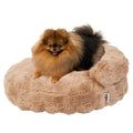 EHEYCIGA Dog Bed Medium Size Dog, Fluffy Small Dog Couch with Removable Washable Cover, Bolster Pet Sofa, Waterproof and Non-Slip, 30" x 30"x 8.5", Cream