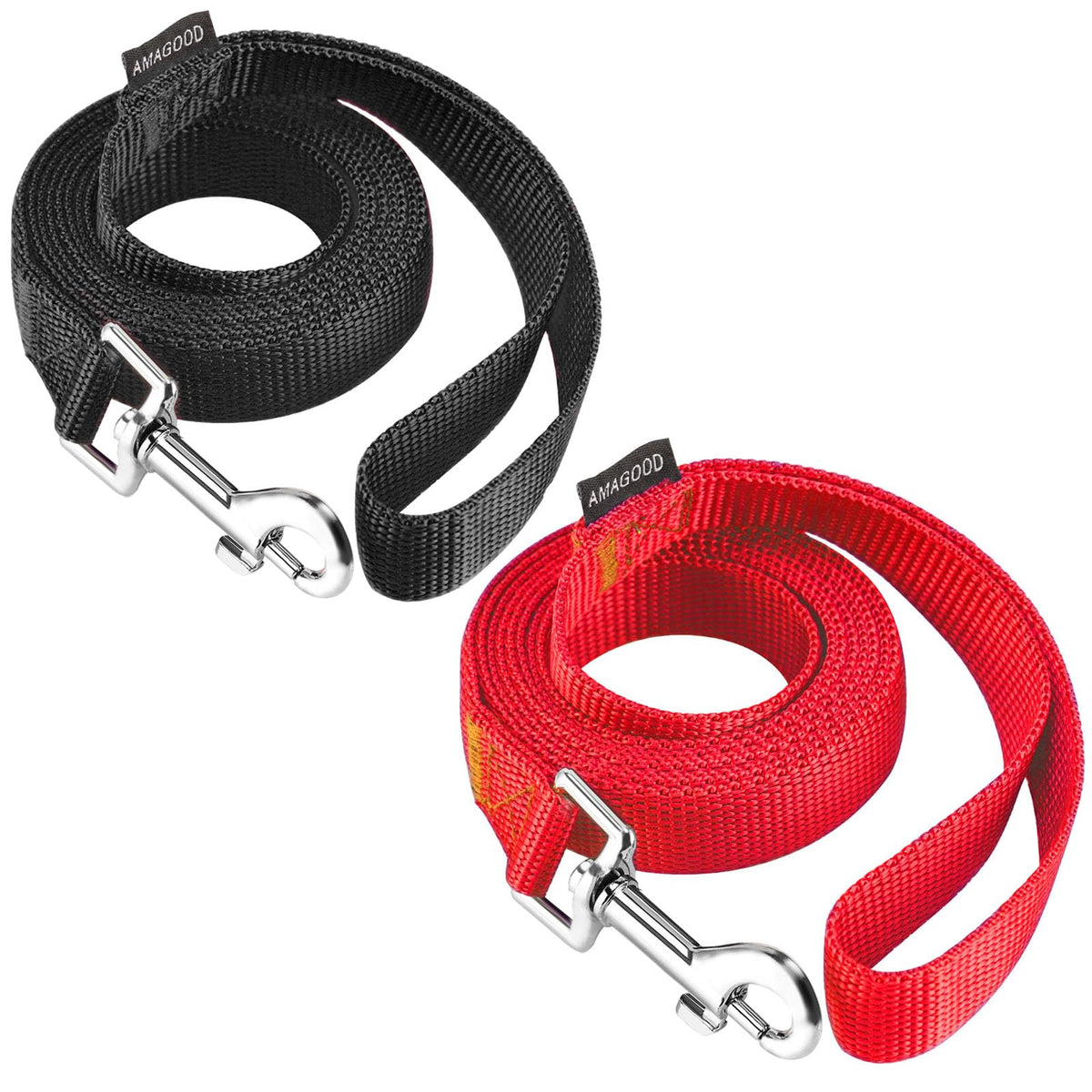 6 FT Puppy/Dog Leashes, Strong Traditional Style Leash with Easy to Use Collar Hook,Dog Lead Great for Small(Red,5/8" x 6 Feet) (Red)