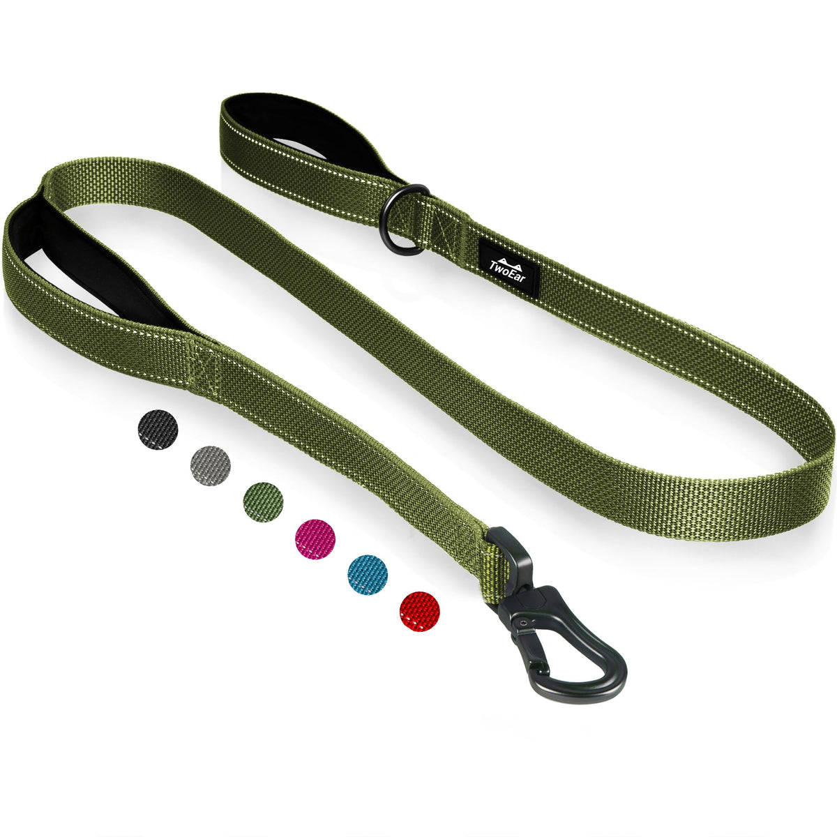 Twoear 6FT 1IN Heavy Duty Dog Leash for Large Dogs with 2 Padded Handles