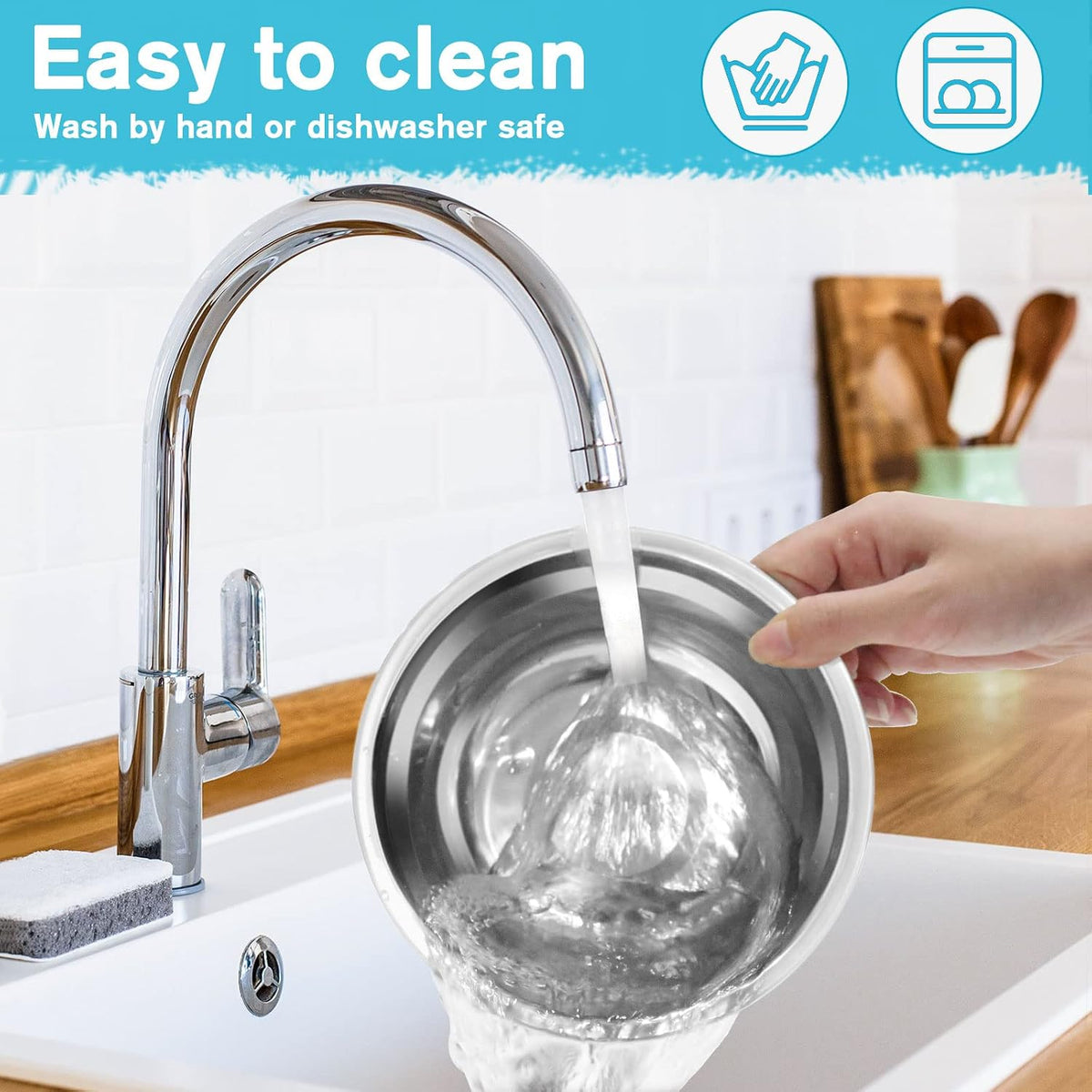 Epetslove Stainless Steel Dog Bowls Double Non-Slip Dog Water and Food Bowl