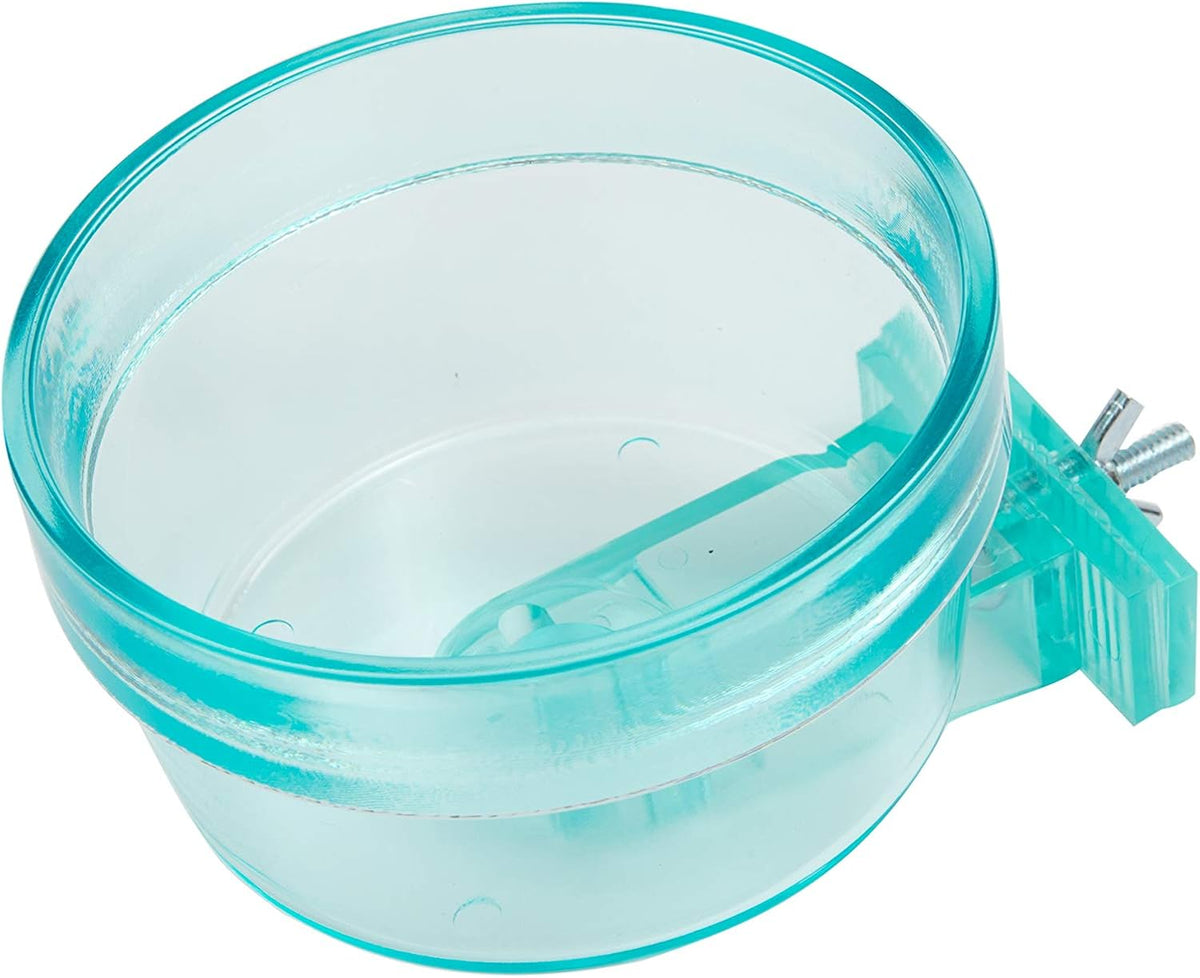 Lixit Quick Lock Removable Cage Bowls for Rabbits, Guinea Pigs, Gerbils, Ferrets, Dogs, Cats, Birds, and Other Small Animals - Made in USA (Gray, 20 Ounce)