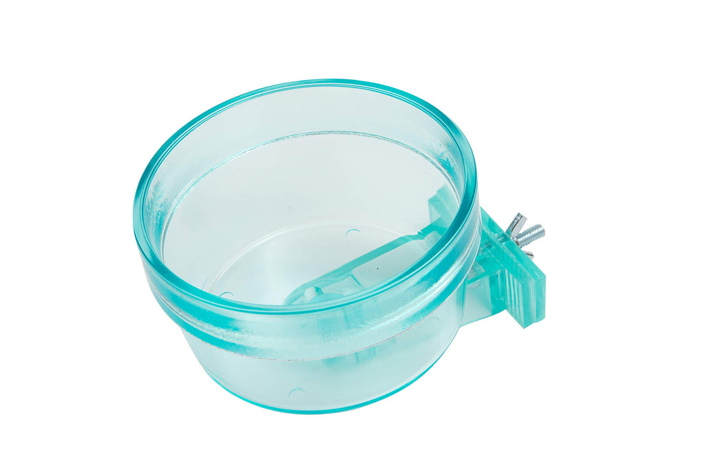 Lixit Quick Lock Removable Cage Bowls for Rabbits, Guinea Pigs, Gerbils, Ferrets, Dogs, Cats, Birds, and Other Small Animals - Made in USA (Gray, 20 Ounce)