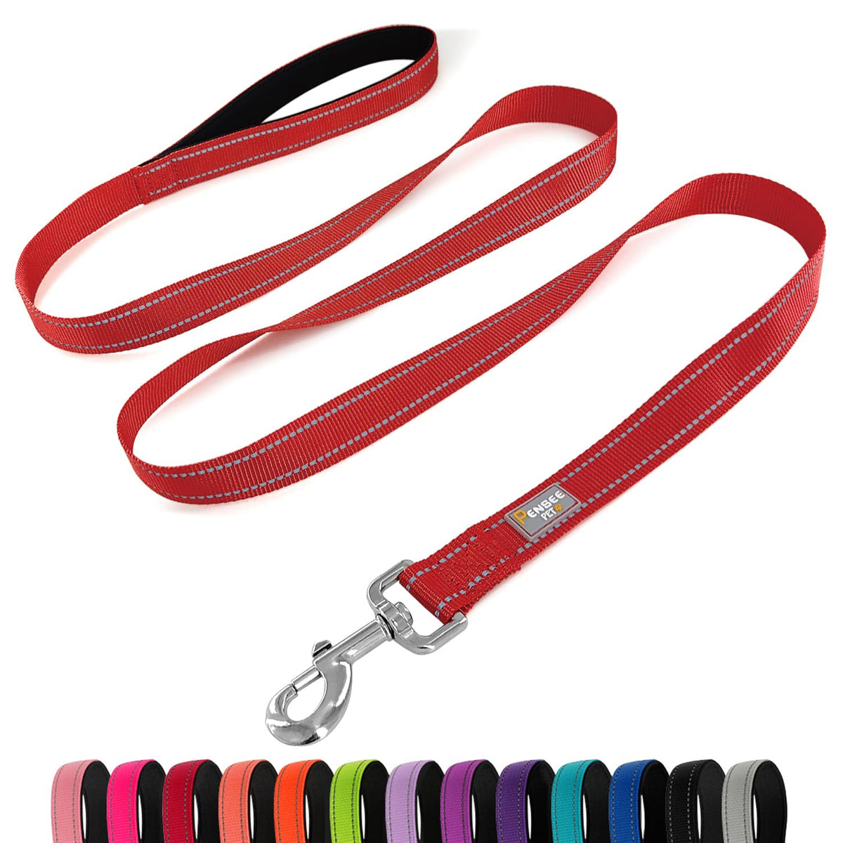6 FT Basic Dog Leash for Medium Dogs,Black
