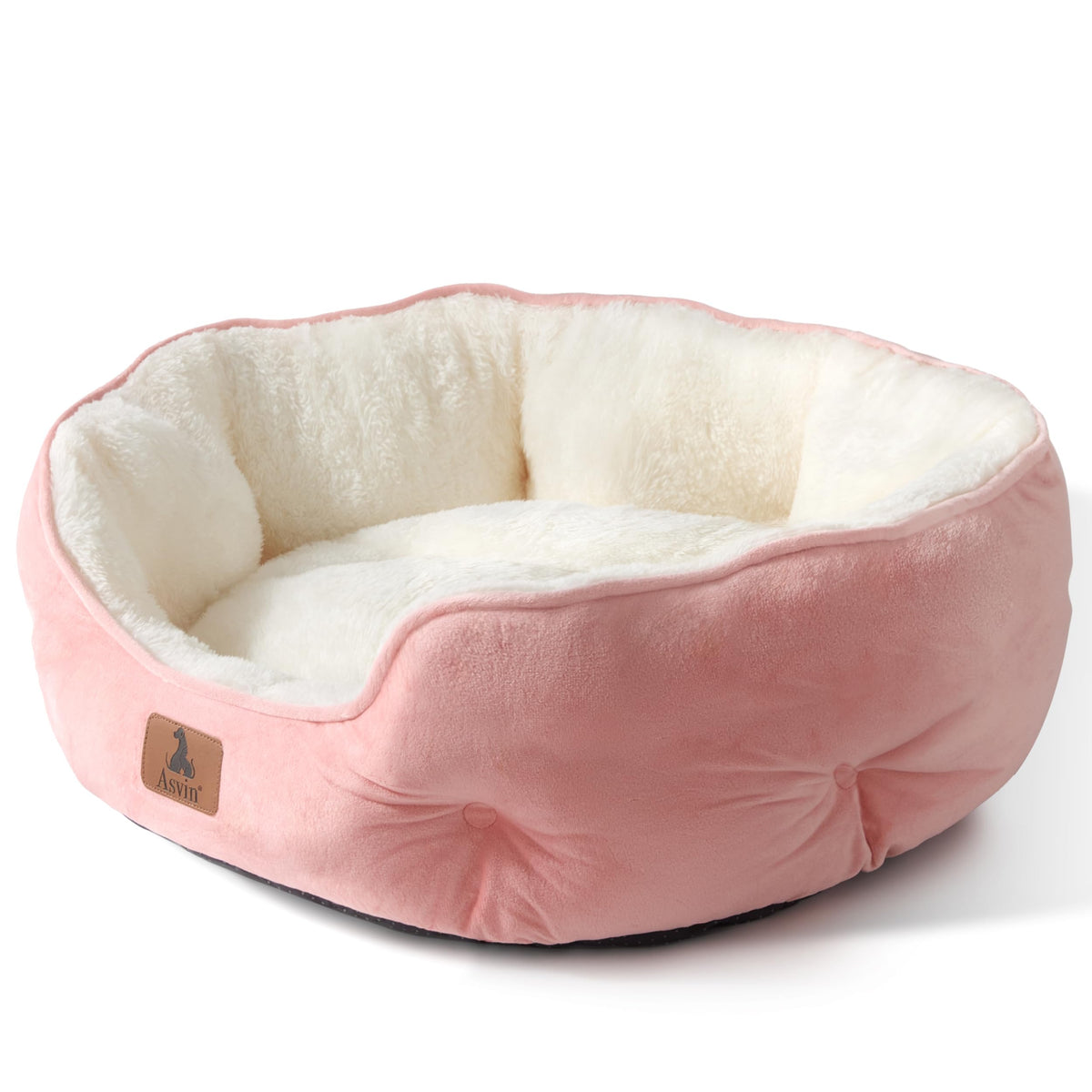 Asvin Small Dog Bed for Small Dogs, Cat Beds for Indoor Cats, Pet Bed for Puppy and Kitty, Extra Soft & Machine Washable with Anti-Slip & Water-Resistant Oxford Bottom, Grey, 20 inches