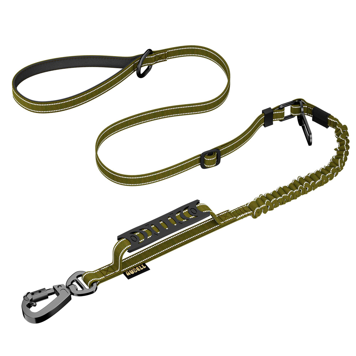 AUBELL Tactical Dog Leash Heavy Duty,4-6ft No Pull Bungee Leash,Pink