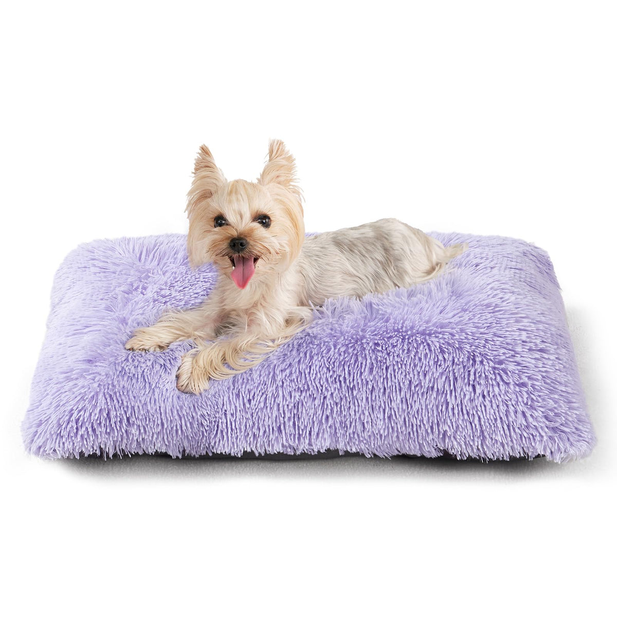 EHEYCIGA Fluffy Dog Crate Bed, Plush Extra Large Dog Pillow, Grey