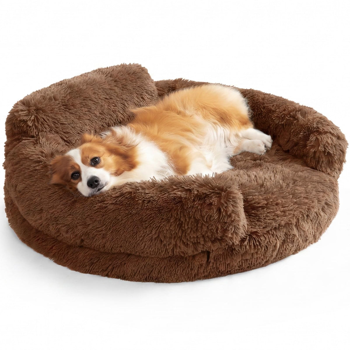 EHEYCIGA 23" Calming Donut Dog Bed for Small Dog & Cat Washable Pet Couch