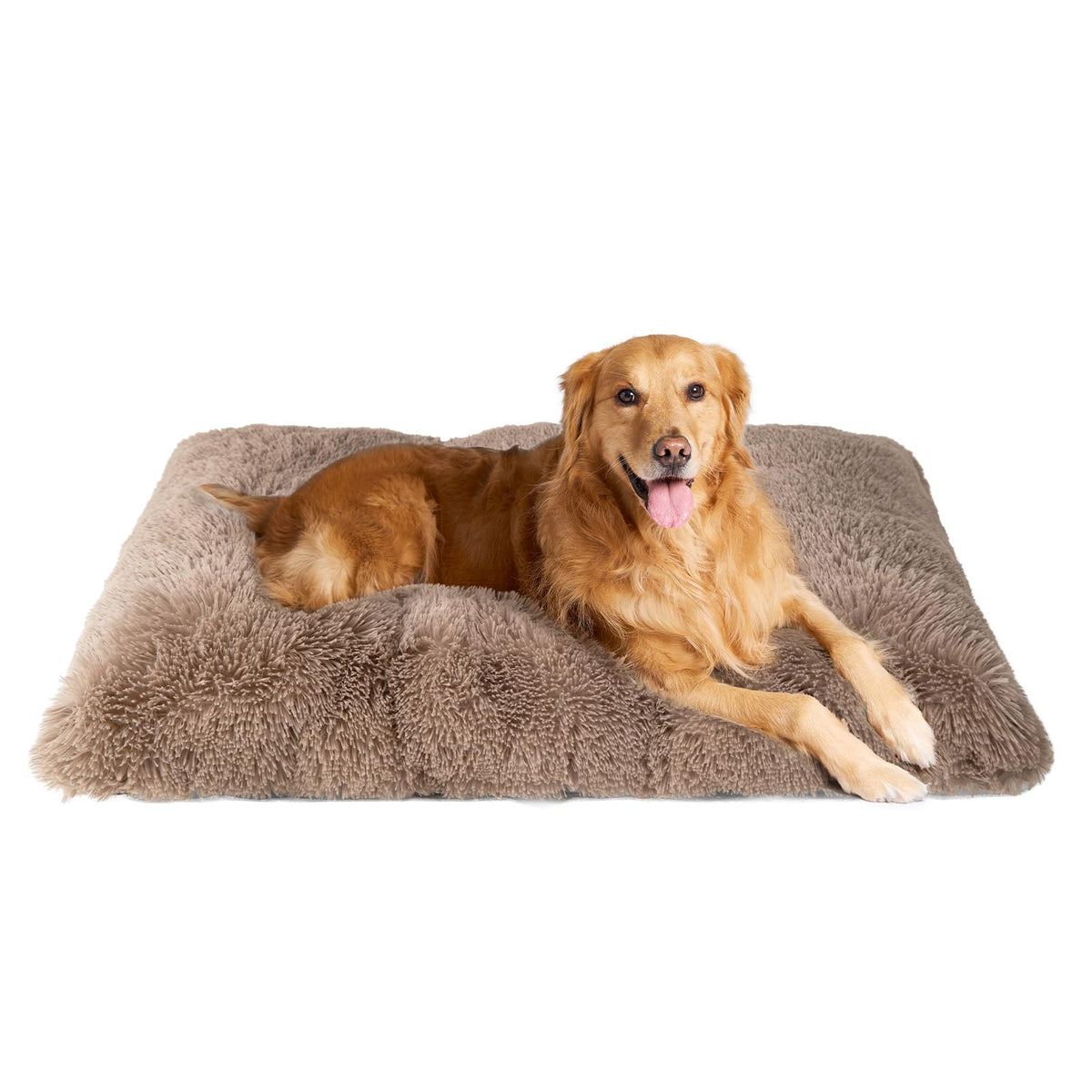 EHEYCIGA Fluffy Dog Crate Bed, Plush Extra Large Dog Pillow, Grey