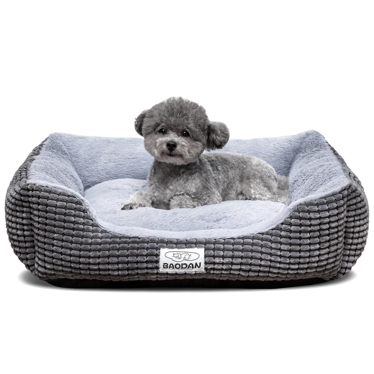 Small Dog Bed for Small Dogs, Cat Beds for Indoor Cats Washable, Rectangle Dog Bed, Warming Soft Calming Sleeping Puppy Bed Durable Pet Bed with Anti-Slip Bottom (20 inch, Coffee)