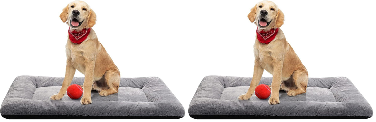 Dog Crate Pad Washable Dog Bed for Crate Medium Cozy Mat 36-Inch Gray