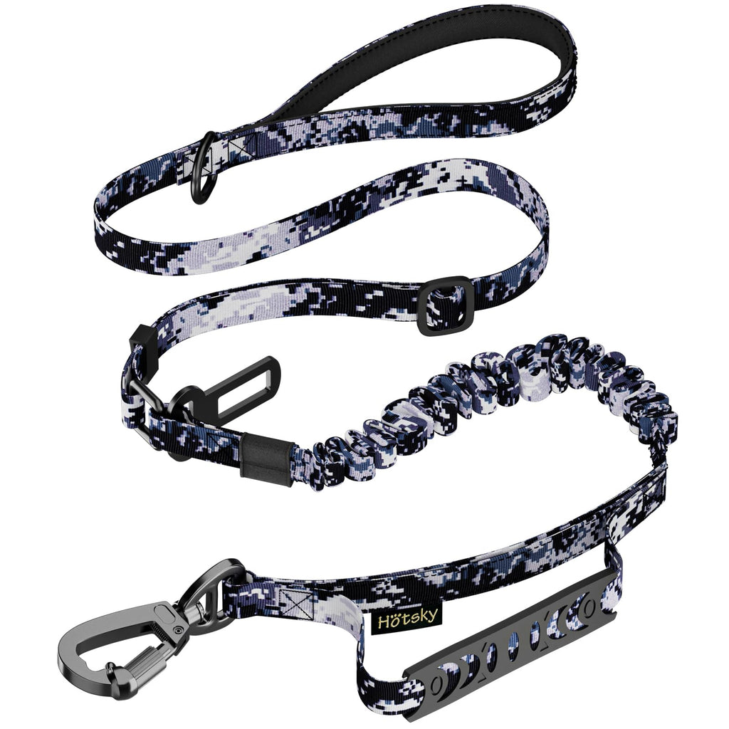 Hotsky Tactical Bungee Shock Absorbing No Pull Dog Leash,Purple Camo,4-6FT