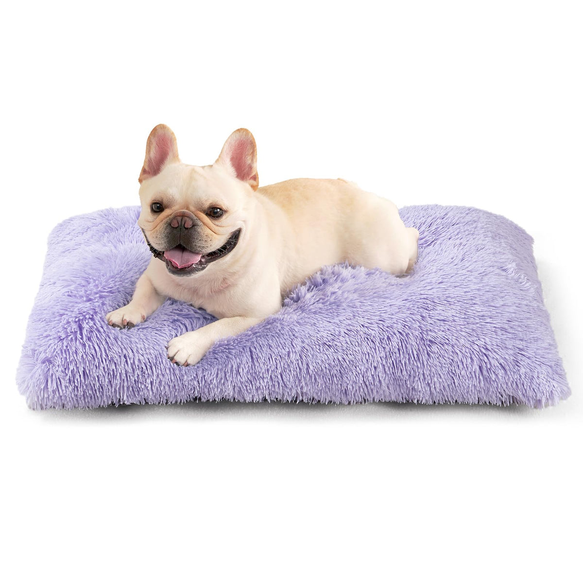 EHEYCIGA Fluffy Dog Crate Bed, Plush Extra Large Dog Pillow, Grey