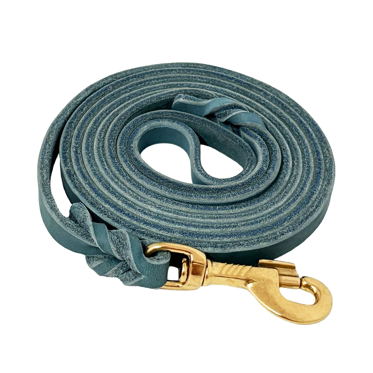 LWBMG Leather Dog Leash 6ft x 3/4 inch, Heavy Duty Genuine Leather Braided Dog Training Leash, Soft and Strong Pet Lead for Large, Medium, Small Dogs