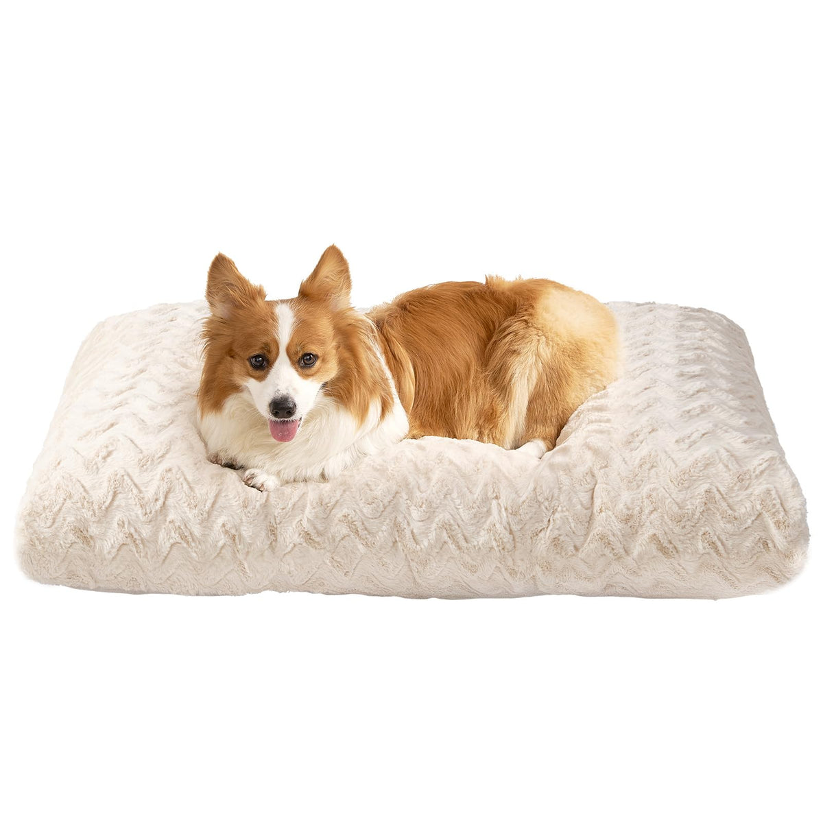 EHEYCIGA Washable Large Dog Bed for Crate, 35x23 Inch Pet Bed, Grey