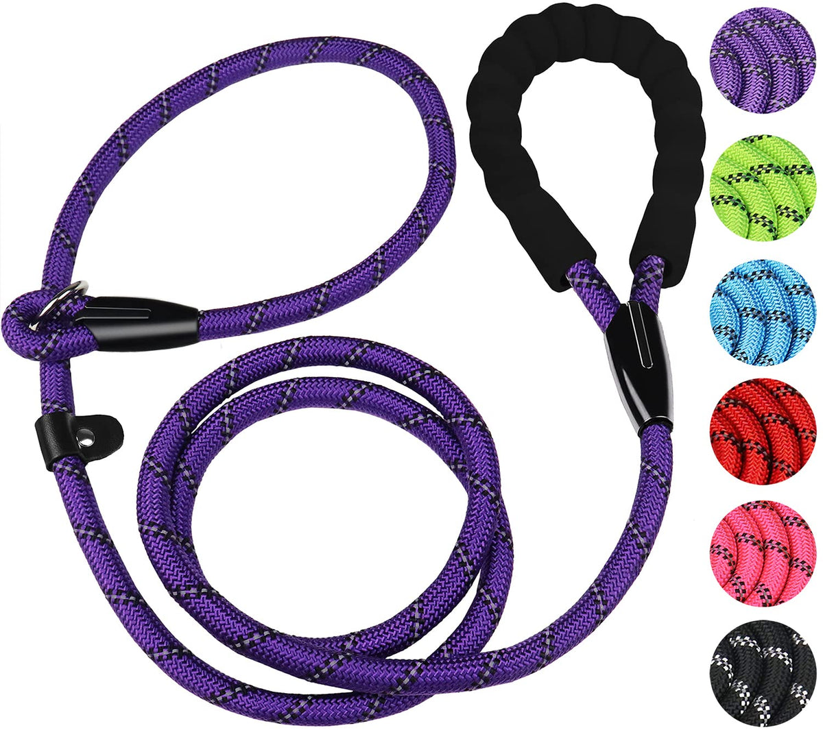 Dog Leash, 6 FT Heavy Duty Dog Leashes with Comfortable Padded Handle,Black