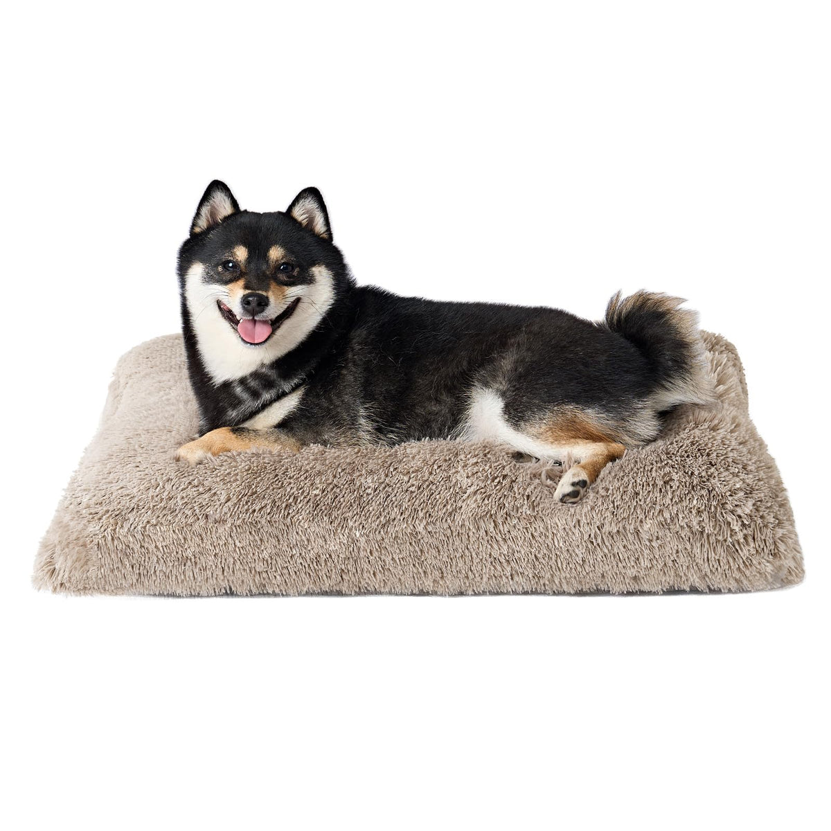 EHEYCIGA Fluffy Dog Crate Bed, Plush Extra Large Dog Pillow, Grey