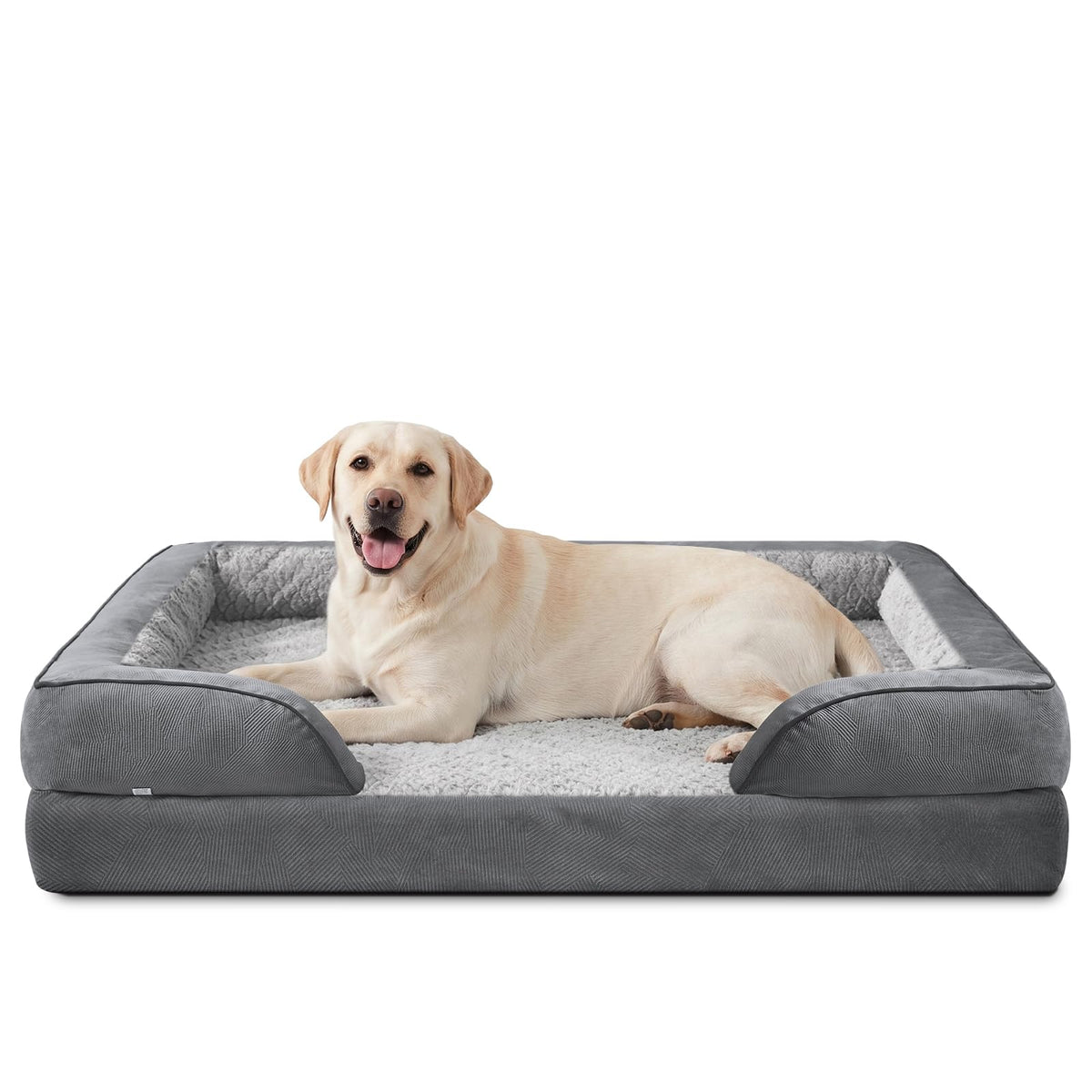 INVENHO Orthopedic Dog Beds Large Sized, XL Washable Dog Sofa with Egg-Crate Foam, Waterproof Lining and Non-Skid Bottom