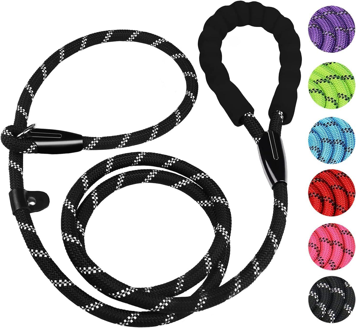 Dog Leash, 6 FT Heavy Duty Dog Leashes with Comfortable Padded Handle,Black