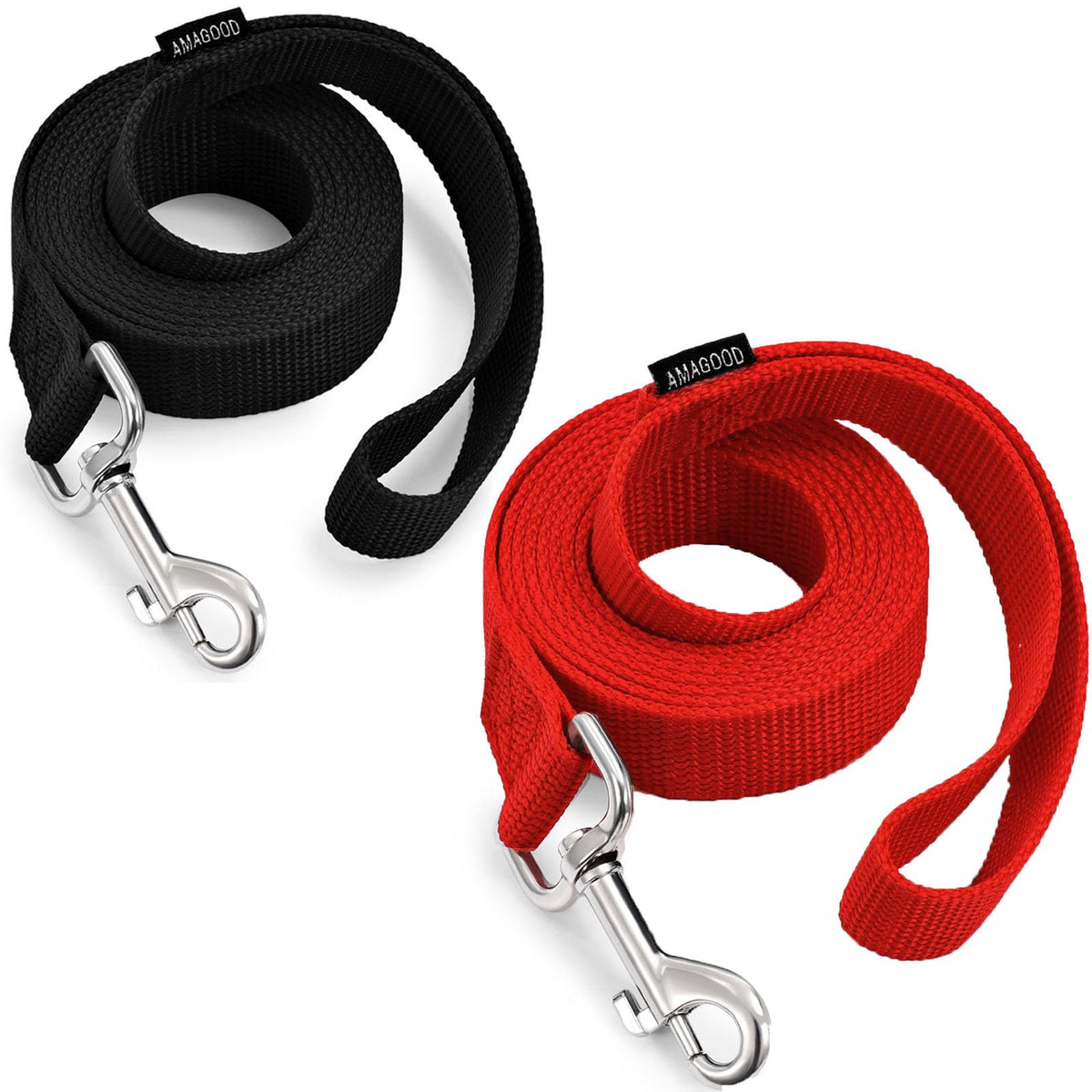 6 FT Puppy/Dog Leashes, Strong Traditional Style Leash with Easy to Use Collar Hook,Dog Lead Great for Small(Red,5/8" x 6 Feet) (Red)