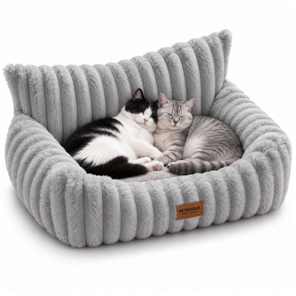 PETKARAY Cat Couch Bed, 24'' Soft Sofa for Indoor Cats, Machine Washable