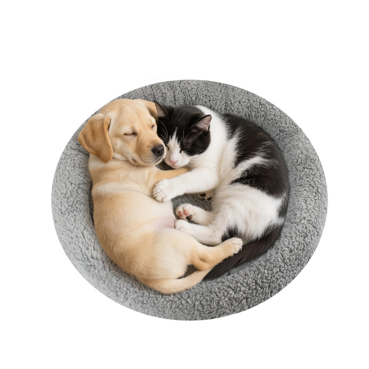 Enjoying Cat Mat Bed 10" x 15" Pet Bed with Pillow Around for Puppy Kitten Curled Sleeping Beds for Carrier/Crate Small Dog Cushion, Anti Skid Bottom, Small