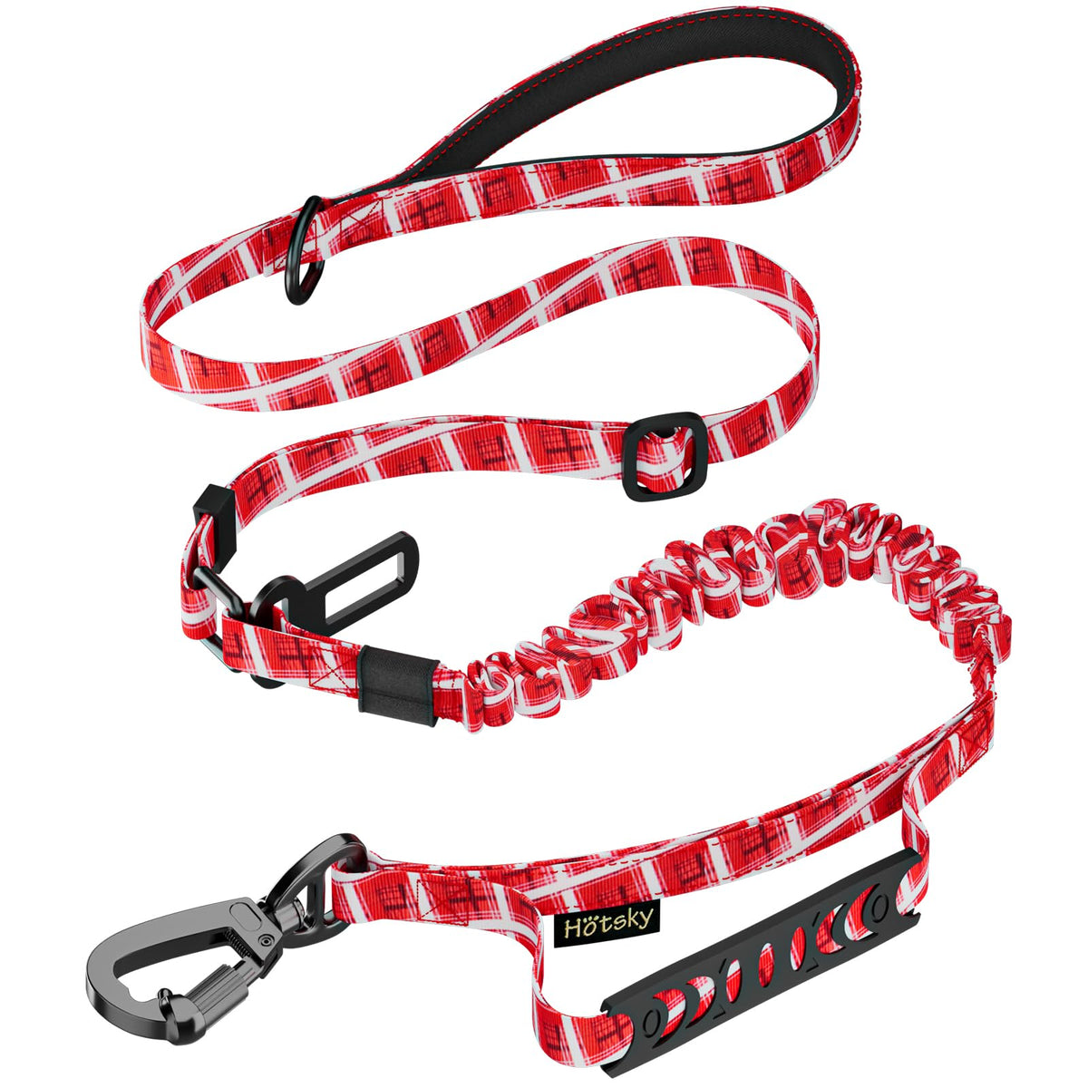 Hotsky Tactical Bungee Shock Absorbing No Pull Dog Leash,Purple Camo,4-6FT