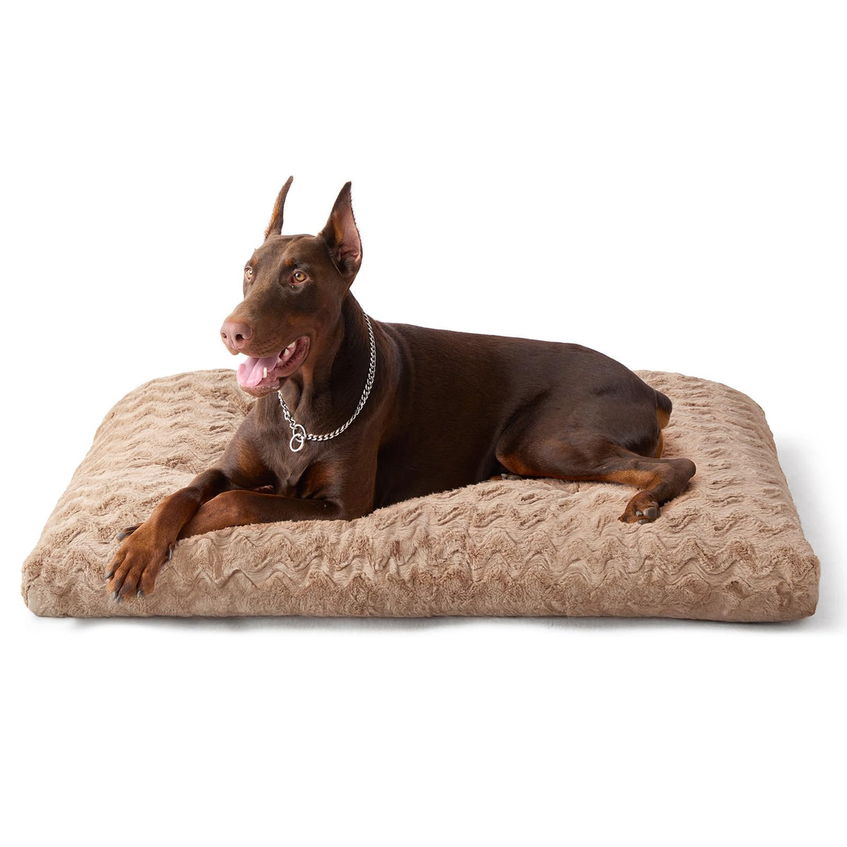 EHEYCIGA Washable Large Dog Bed for Crate, 35x23 Inch Pet Bed, Grey