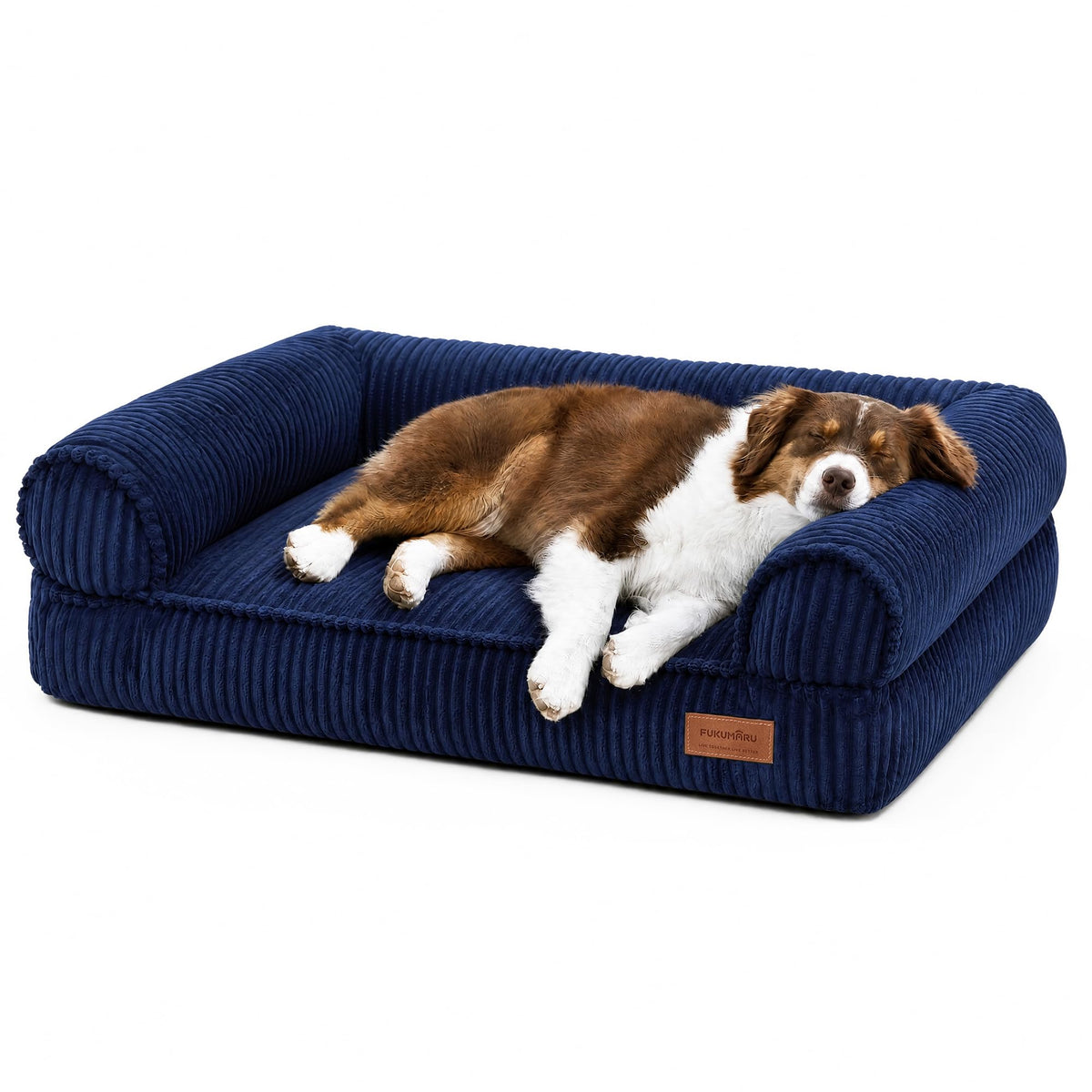 FUKUMARU Dog Couch Bed, Corduroy Cozy Cat Bed, Waterproof, Washable Cover