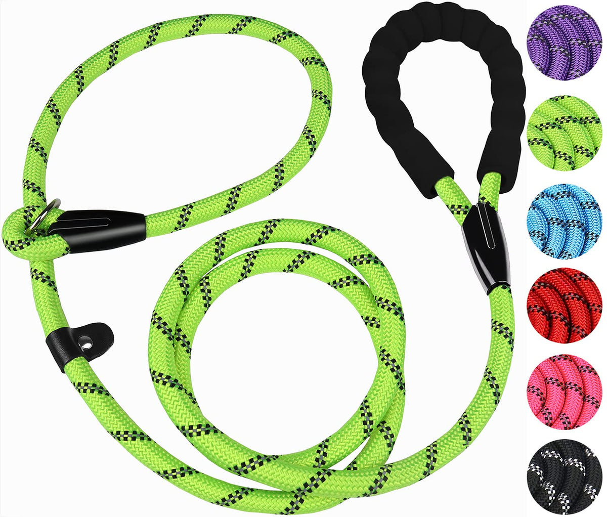 Dog Leash, 6 FT Heavy Duty Dog Leashes with Comfortable Padded Handle,Black