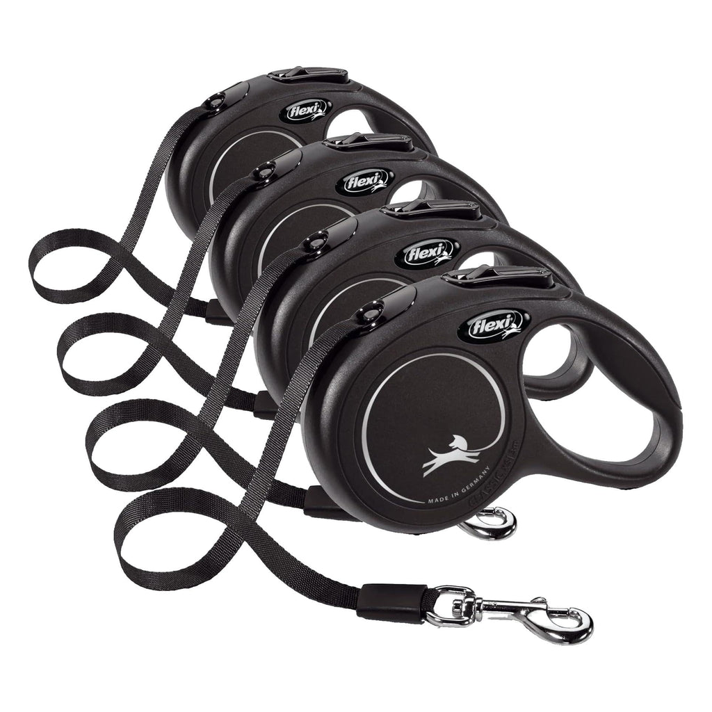FLEXI® Classic Tape Retractable Dog Leash, Large, 26 ft - Black