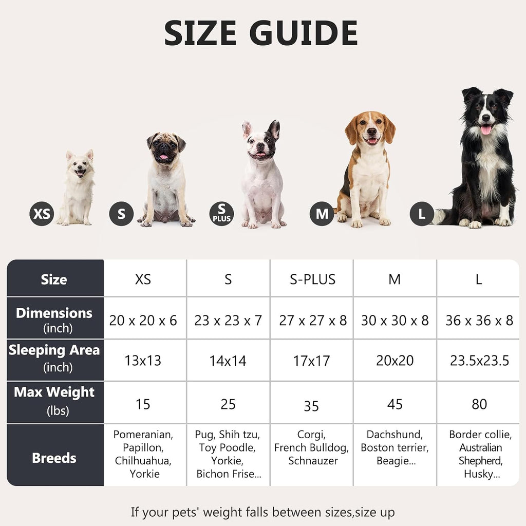 MIXJOY Orthopedic Dog Bed Comfortable Donut Cuddler Round Pet Beds Ultra Soft Washable Dog and Cat Cushion (20''/23''/30'') (23'', Brown)