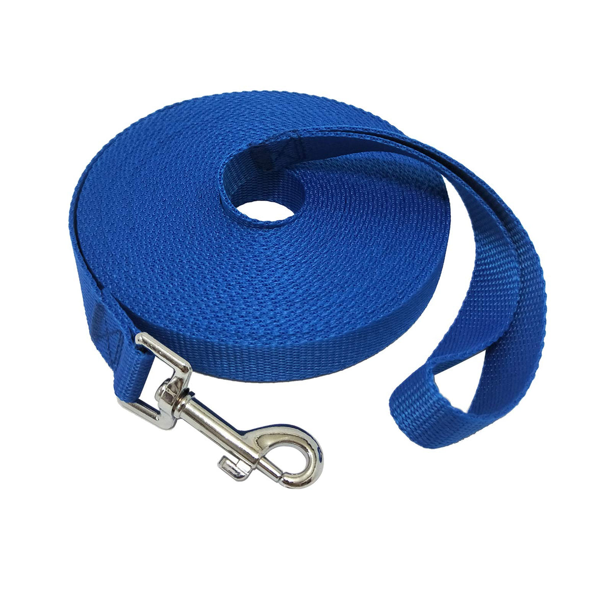 Nylon Training Dog Leash for Small Medium Large Dogs, 15ft 20ft 30ft 50ft Long Puppy Lead for Obedience Recall Training, Camping (20ft, Black)
