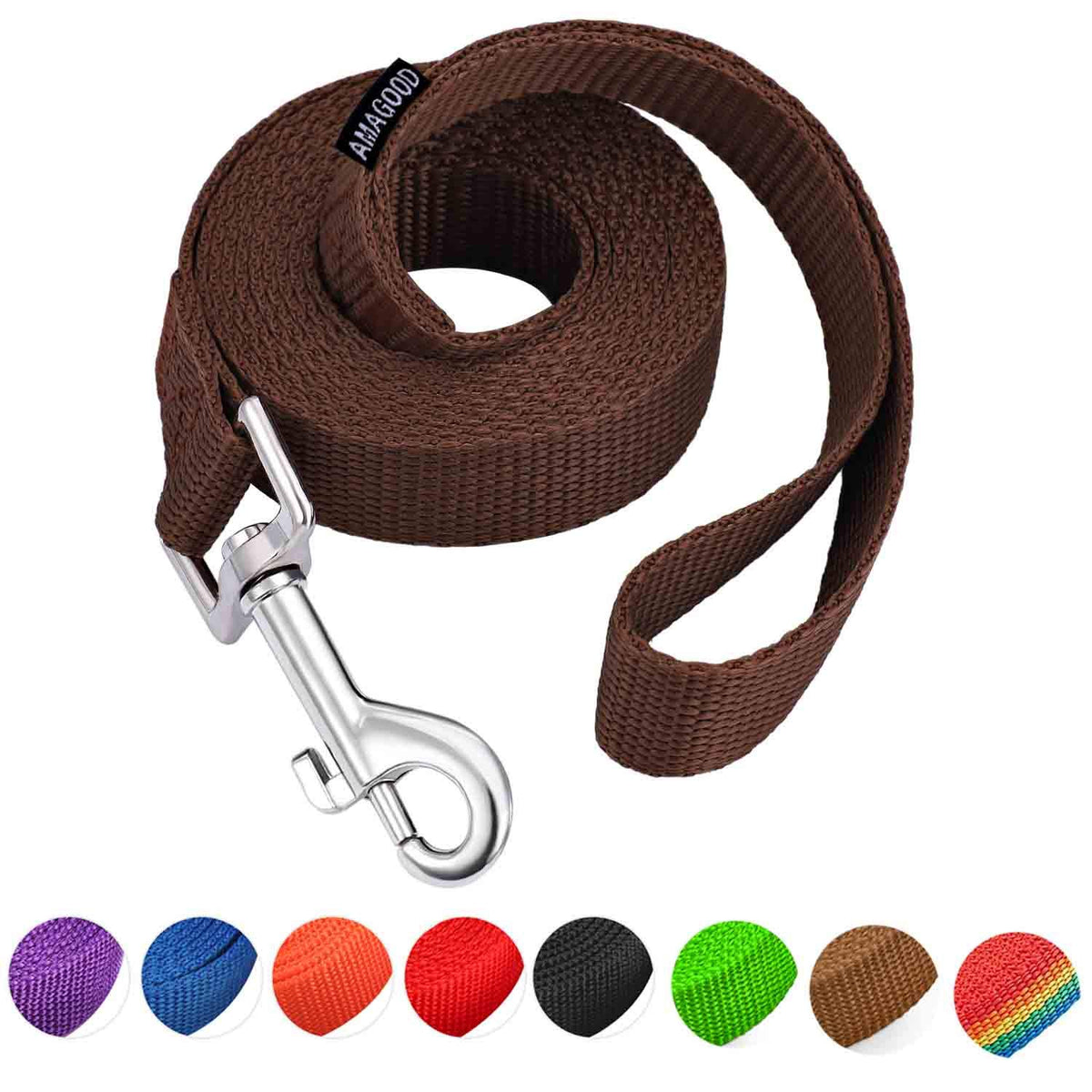6 FT Puppy/Dog Leashes, Strong Traditional Style Leash with Easy to Use Collar Hook,Dog Lead Great for Small(Red,5/8" x 6 Feet) (Red)