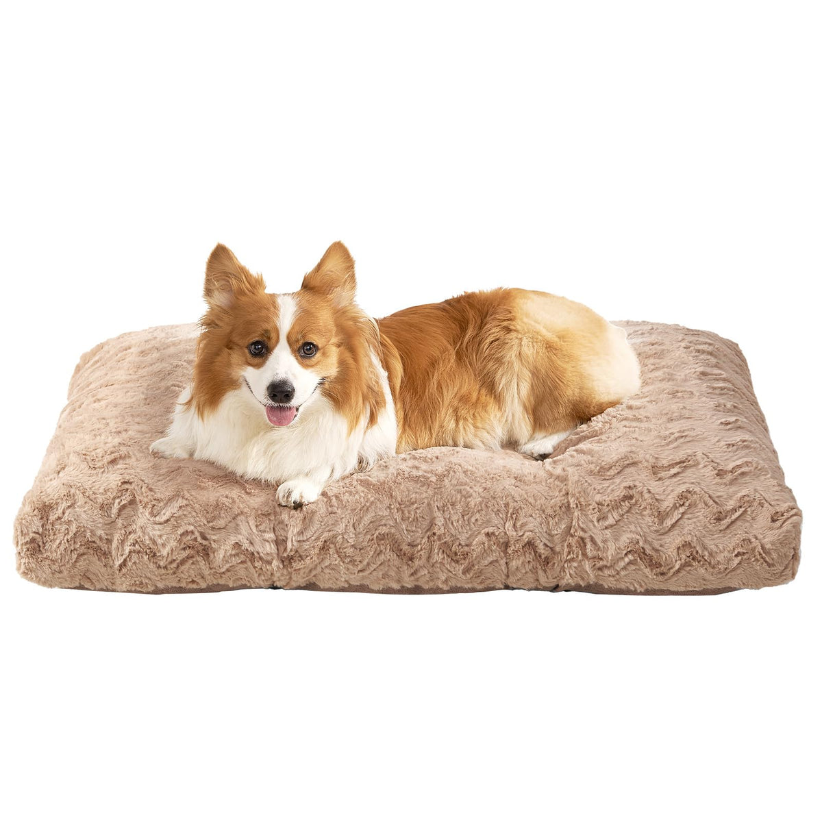 EHEYCIGA Washable Large Dog Bed for Crate, 35x23 Inch Pet Bed, Grey