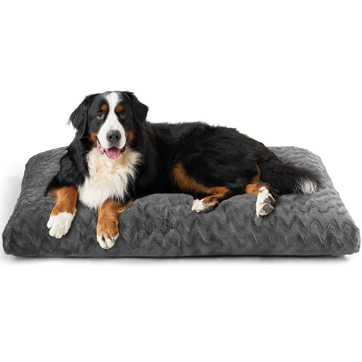 EHEYCIGA Washable Large Dog Bed for Crate, 35x23 Inch Pet Bed, Grey