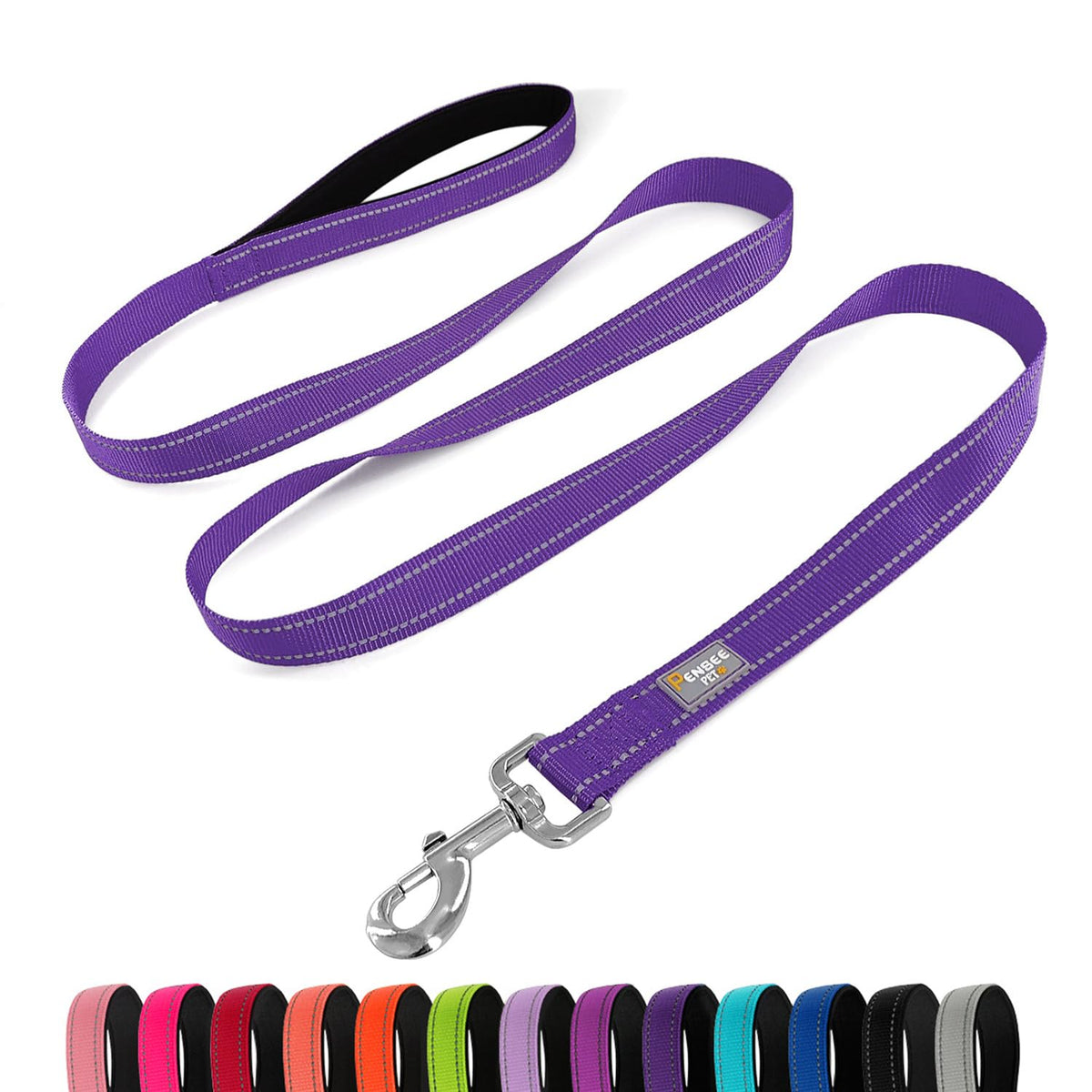 6 FT Basic Dog Leash for Medium Dogs,Black