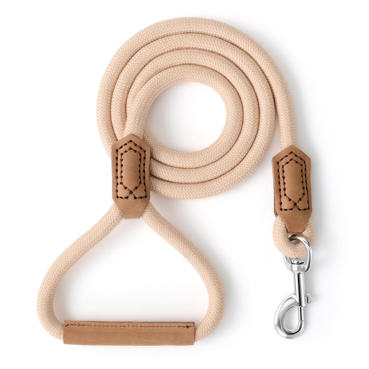 Mile High Life Dog Leash with Genuine Leather-Wrapped Ends, 4/5/6FT