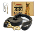 Leather Dog Leash 6ft x 3/4 inch,Strong Heavy Duty Genuine Leather Braided Dog Training Leash, Soft and Comfortable Leather Leash for Large Dogs, Medium Small Dogs (Brown, 6FT*3/4in)