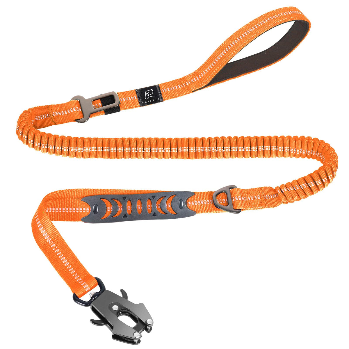 Raipult Tactical Shock Absorbing Bungee Dog Leash Heavy Duty, 4-6ft, Khaki