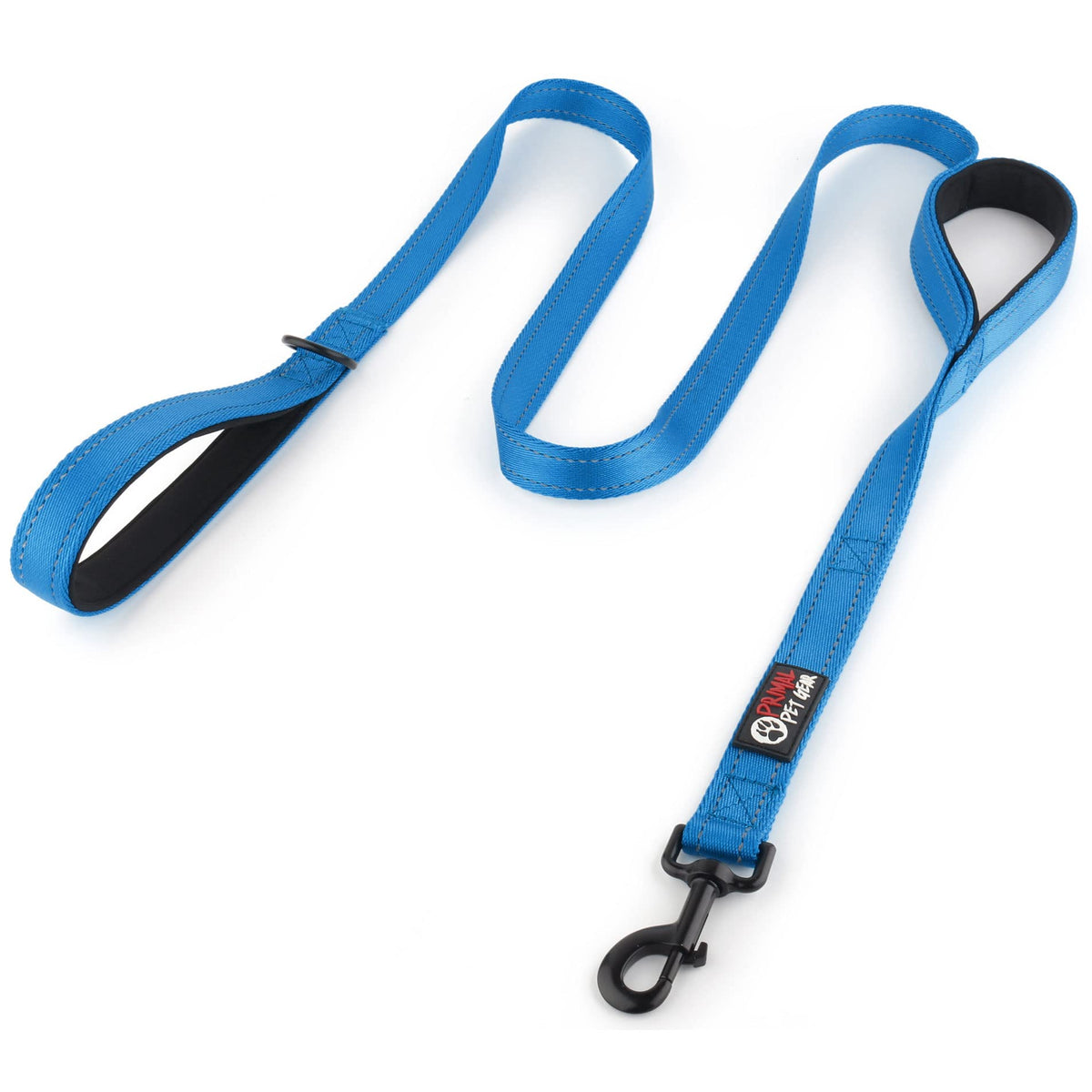 Primal Pet Gear Dog Leash 6ft Long,Traffic Padded Two Handle,Heavy Duty,Reflective Double Handles Lead for Control Safety Training,Leashes for Large Dogs or Medium Dogs,Dual Handles Leads(Black)
