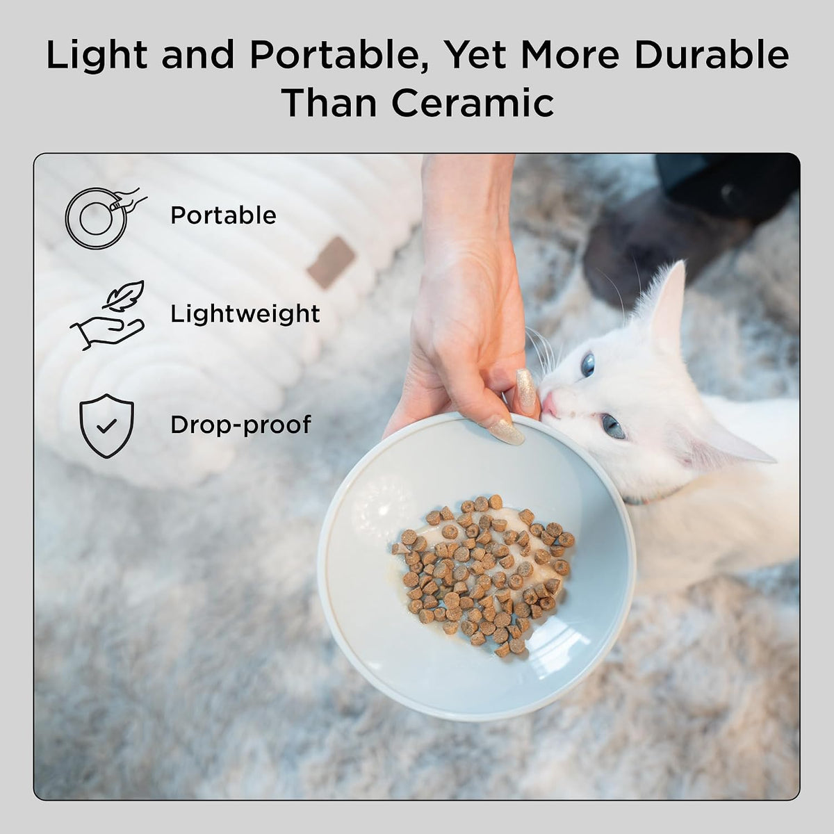 Necoichi BPA-Free Extra-Wide Elevated Cat Food Bowls, 2-Pack (Classic)