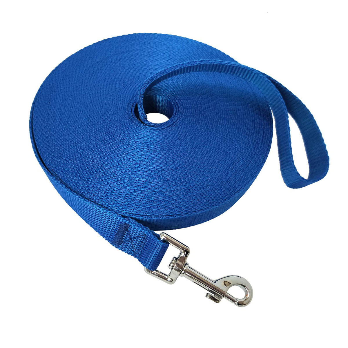 Nylon Training Dog Leash for Small Medium Large Dogs, 15ft 20ft 30ft 50ft Long Puppy Lead for Obedience Recall Training, Camping (20ft, Black)