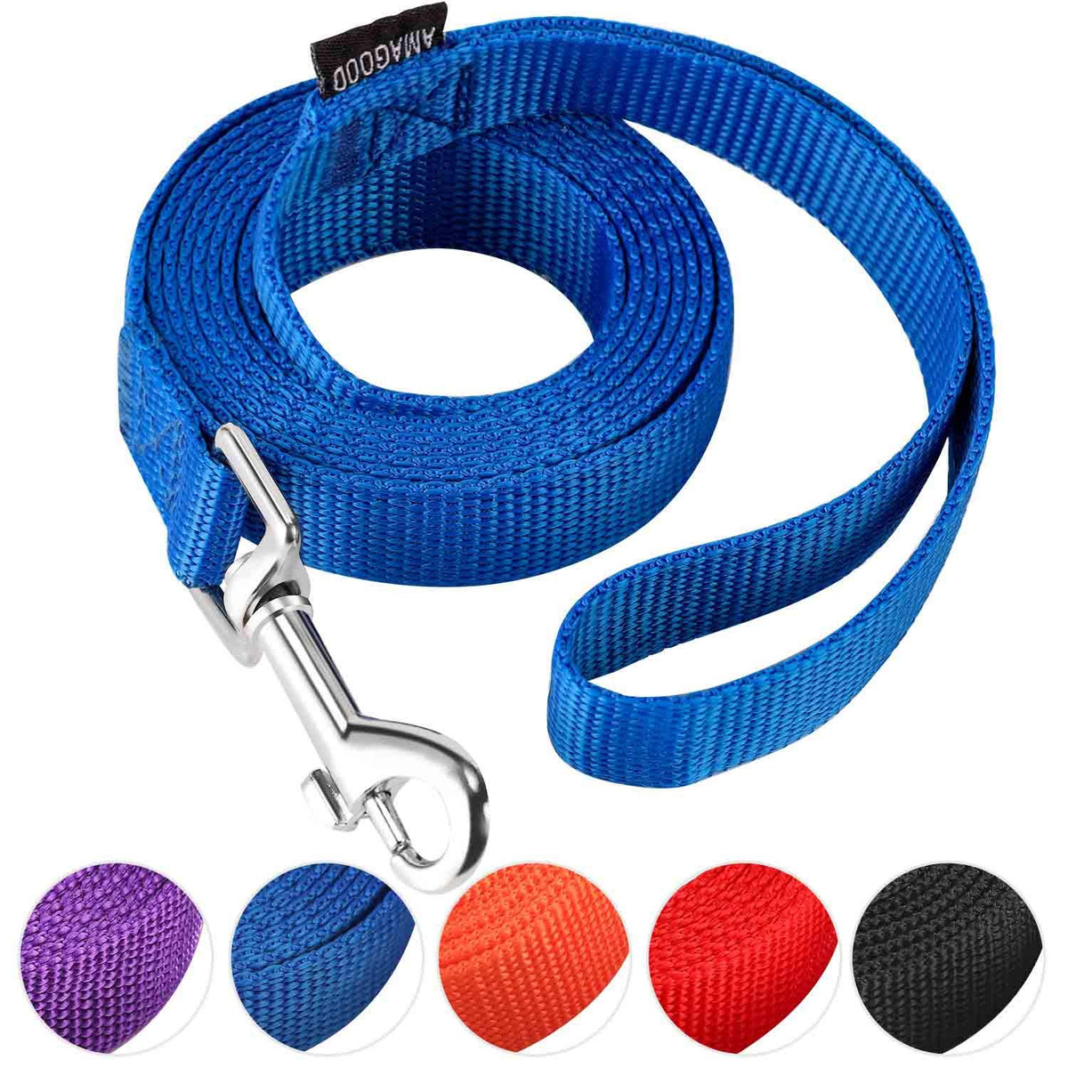 6 FT Puppy/Dog Leashes, Strong Traditional Style Leash with Easy to Use Collar Hook,Dog Lead Great for Small(Red,5/8" x 6 Feet) (Red)