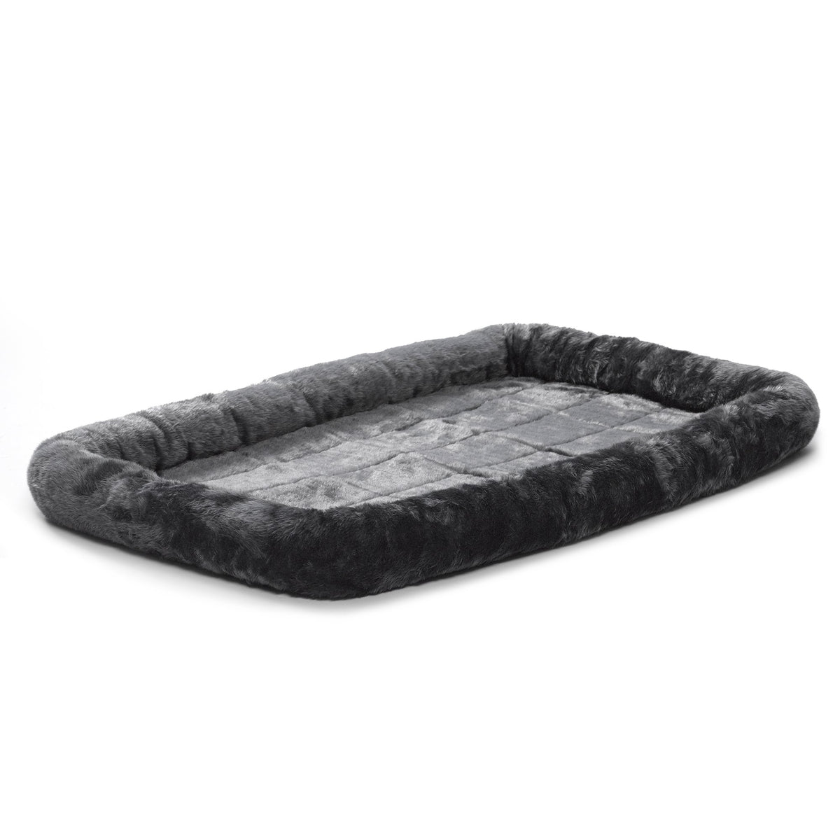 QuietTime by MidWest 24" Dog Crate Bolster Bed, Gray, Small Breeds