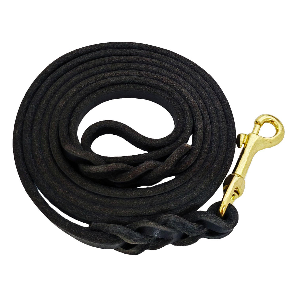 LWBMG Leather Dog Leash 6ft x 3/4 inch, Heavy Duty Genuine Leather Braided Dog Training Leash, Soft and Strong Pet Lead for Large, Medium, Small Dogs